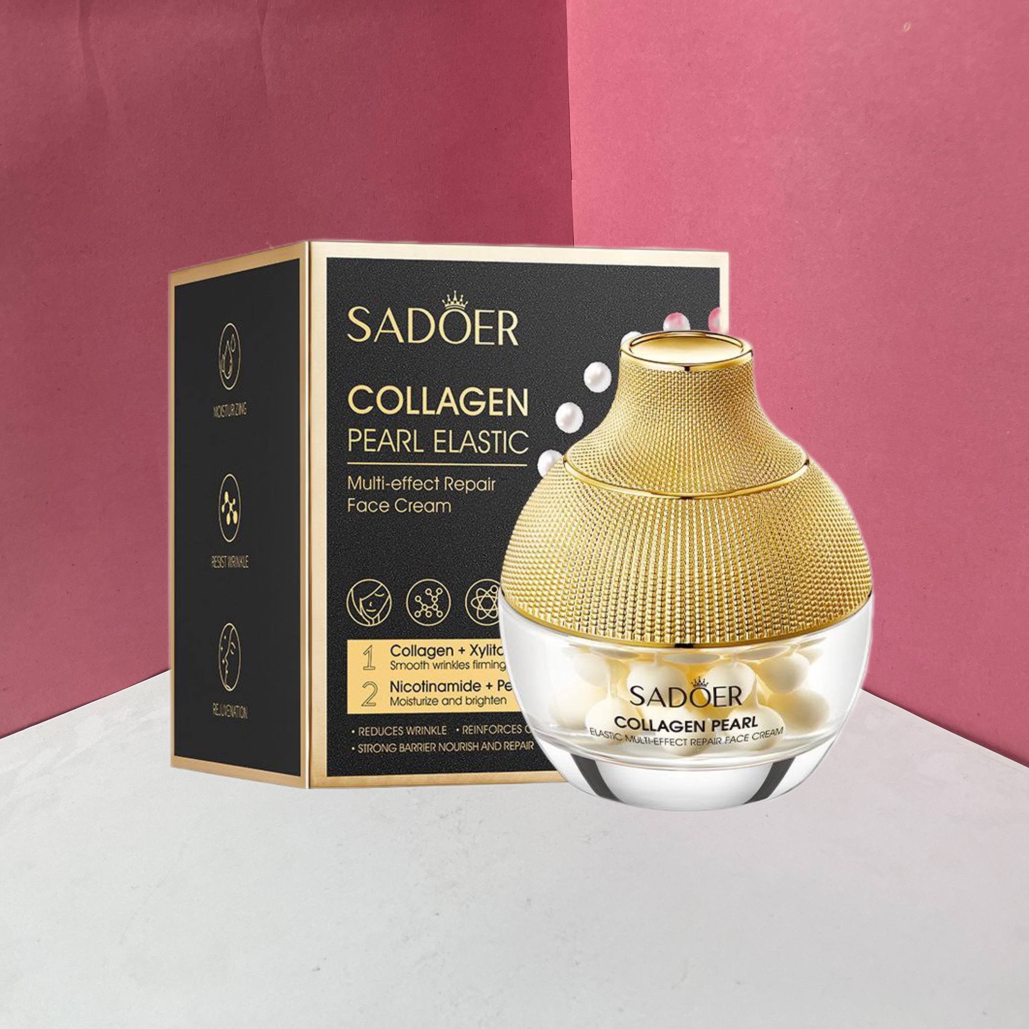 کرم کلاژن ساز کاسه ای حاوی کلاژن فعال